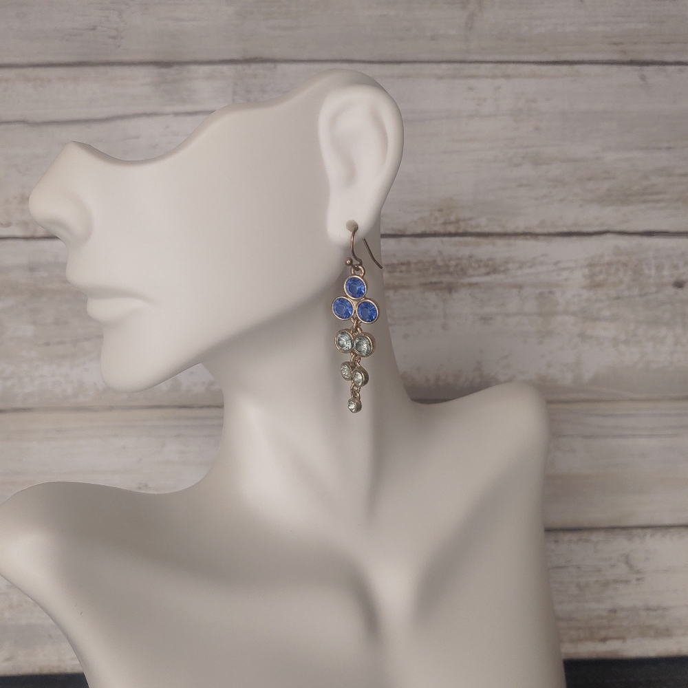 Rhinestone Cluster Drop Earrings